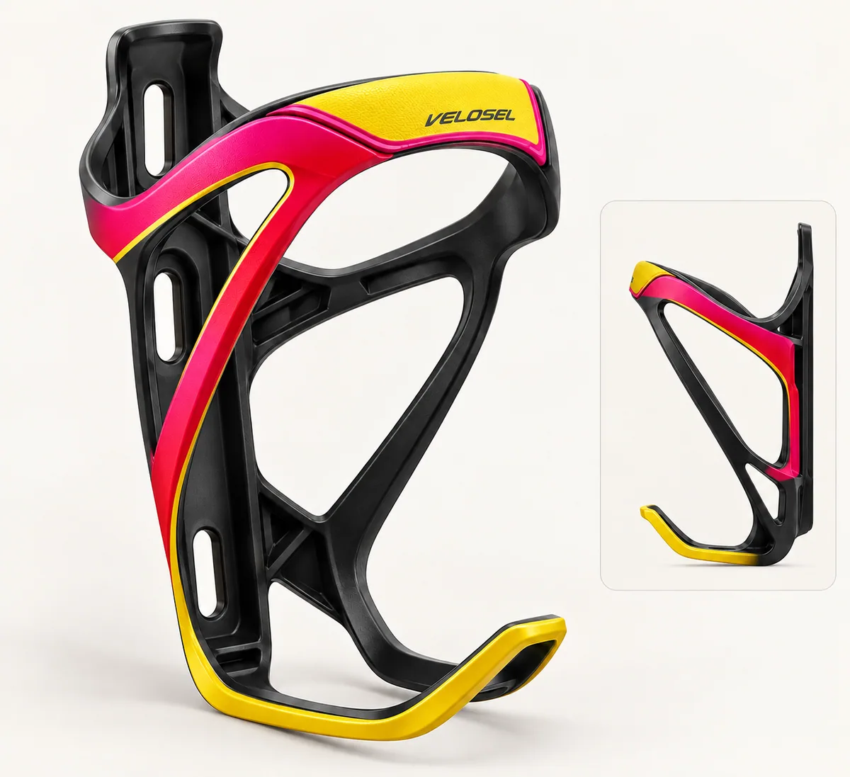 Velosel Grip Lock C2 大膽配色抗 UV 水壺架商品概念圖